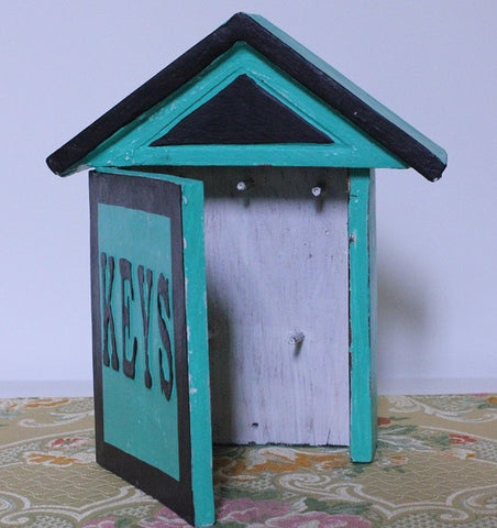 Key holder box vintage- green